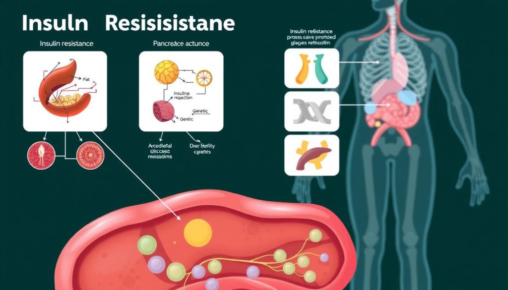 Causes of insulin resistance and pancreatic function
